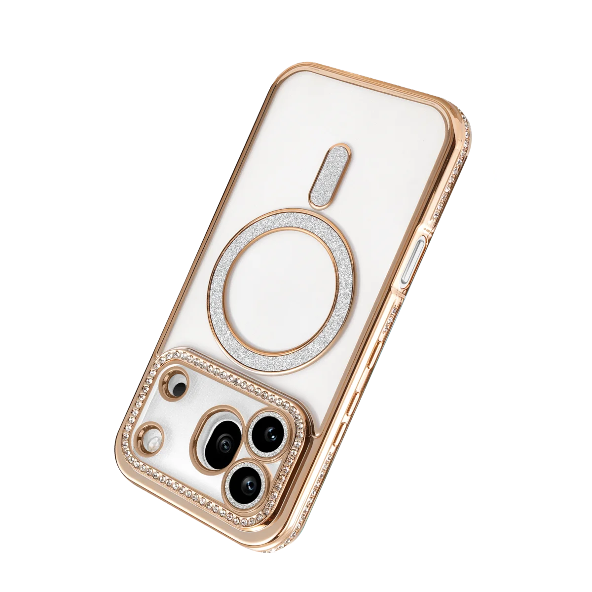 Huawei Honor 600 Pro Joke Simli Magneticsafe Kılıf - Gold görsel 3