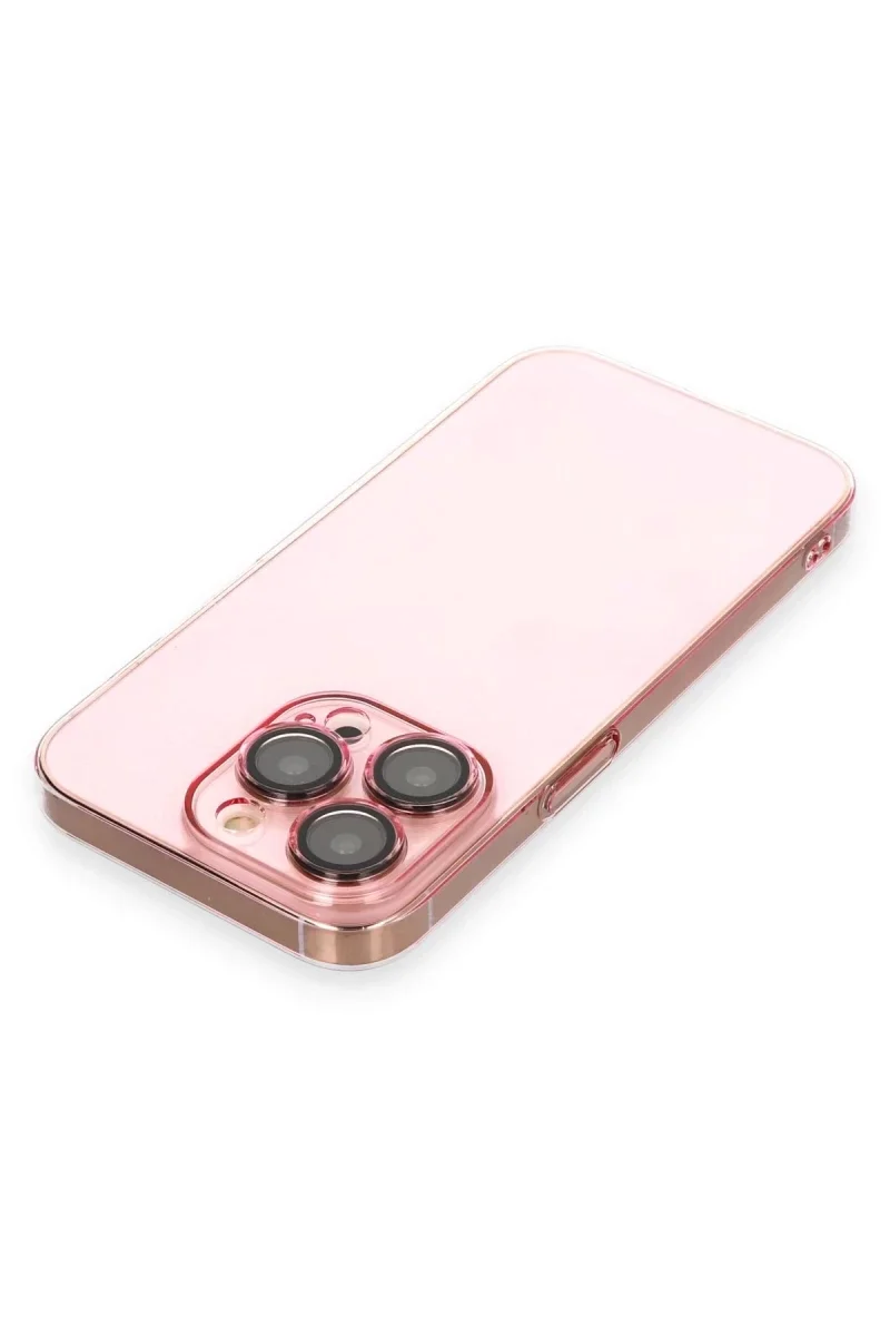 Apple iPhone 14 Pro Kılıf Armada Lensli Kapak - Rose Gold görsel 3