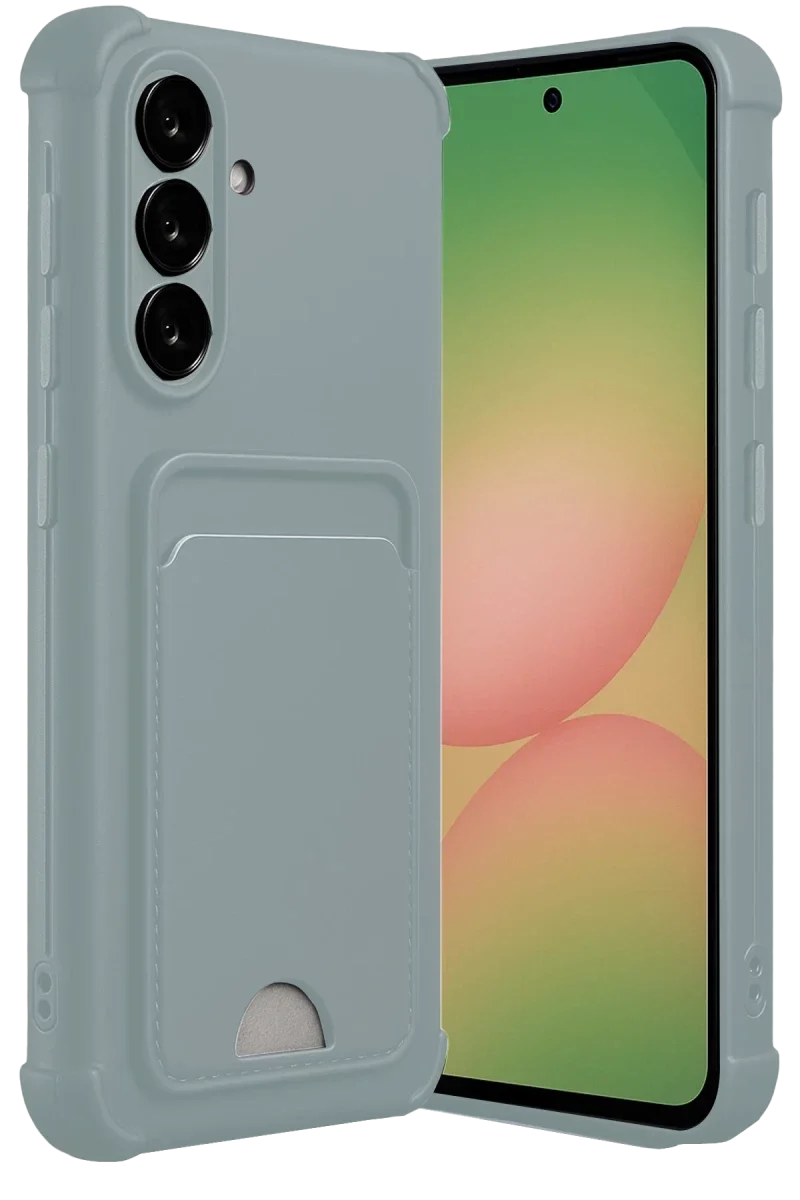 Samsung Galaxy A36 Kılıf Kelvin Kartvizitli Silikon - Açık Yeşil