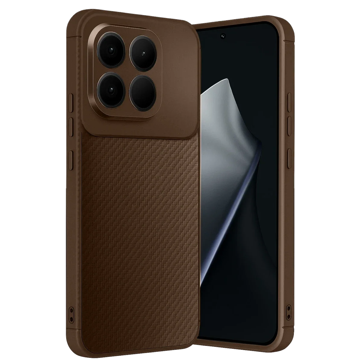 Xiaomi Mi 15T Auto Focus Karbon Kapak - Kahverengi