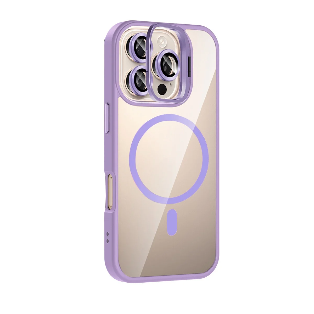 Joko Apple İphone 16 Pro Max Rem Lensli Magsafe Standlı Kapak - Lila görsel 2