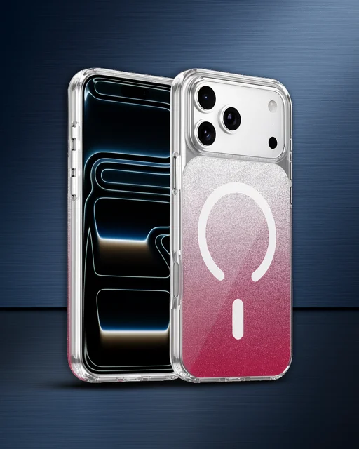 Onegif Apple İphone 17 Pro Sora Simli Magsafe Kapak - Kırmızı
