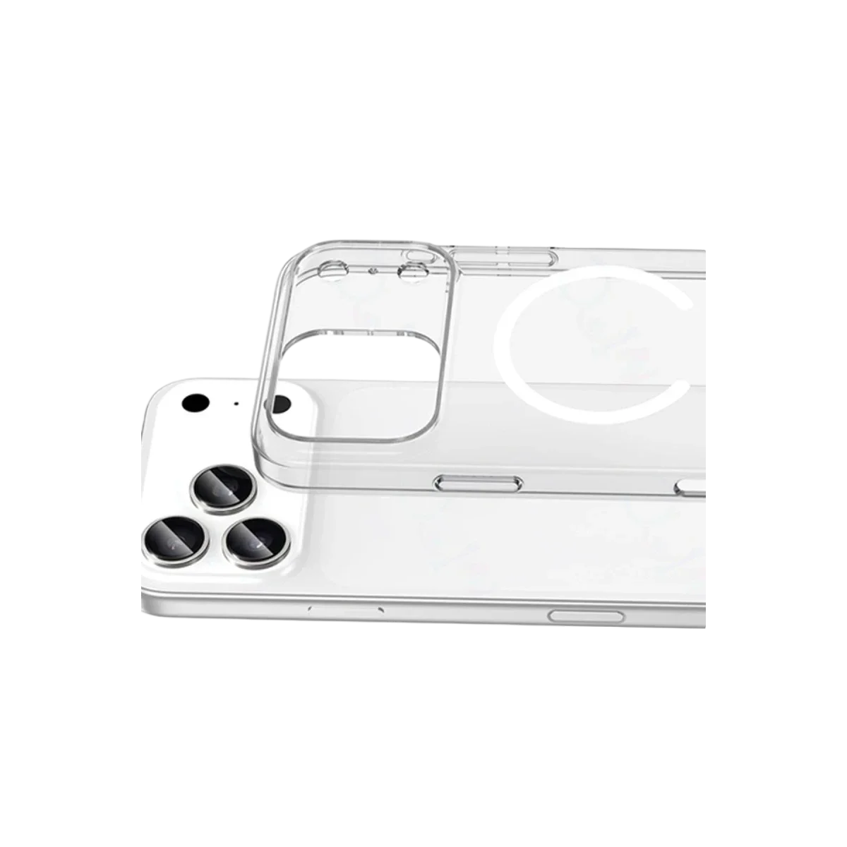 Apple iPhone 17 Pro Combo Sert Şeffaf Magsafe Kapak - Şeffaf görsel 3