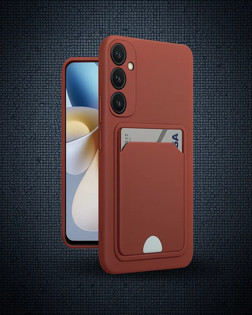 Samsung Galaxy A16 5g Kılıf Kelvin Kartvizitli Silikon - Bordo