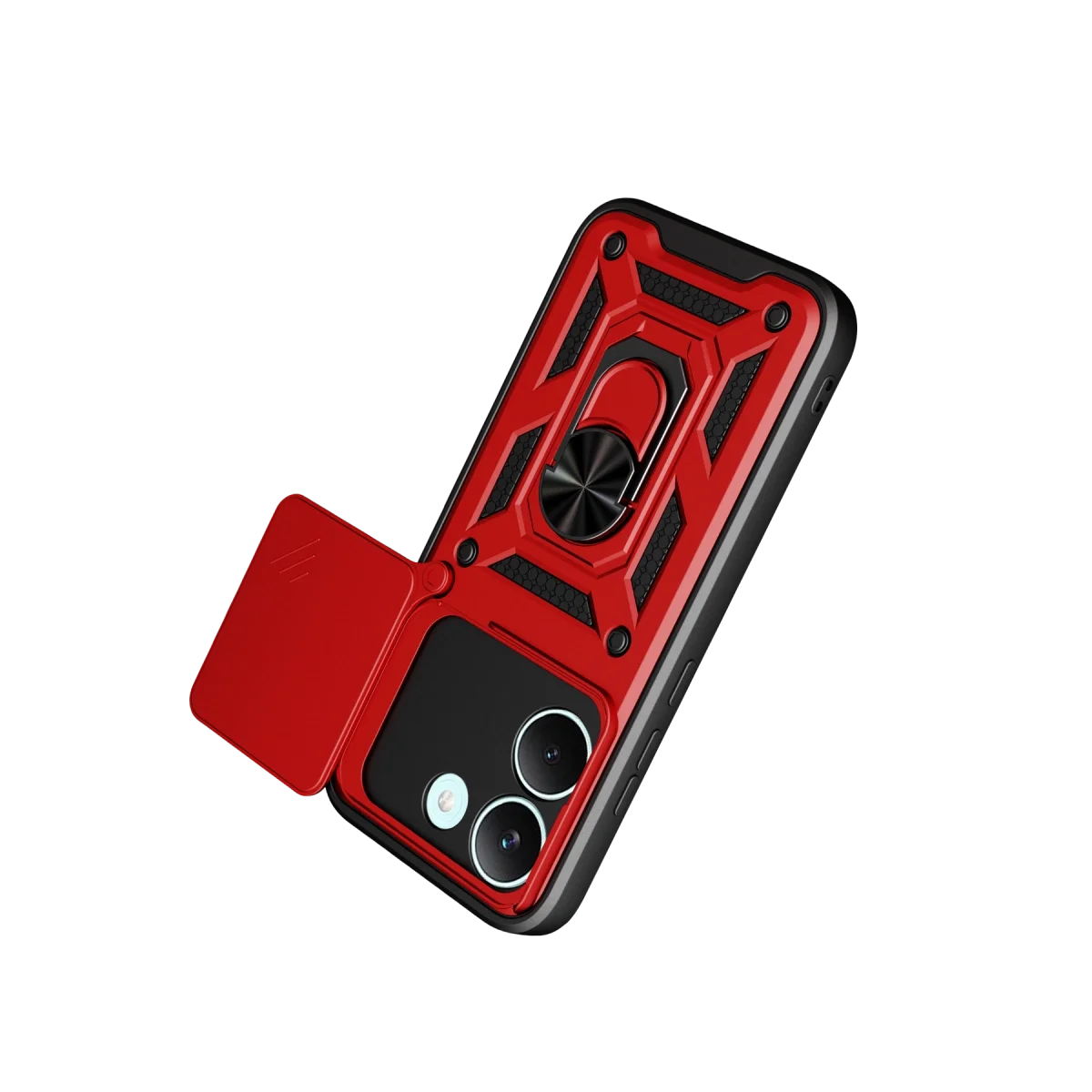 Xiao Poco X8 Pro Pars Lens Yüzüklü Silikon - Kırmızı görsel 3
