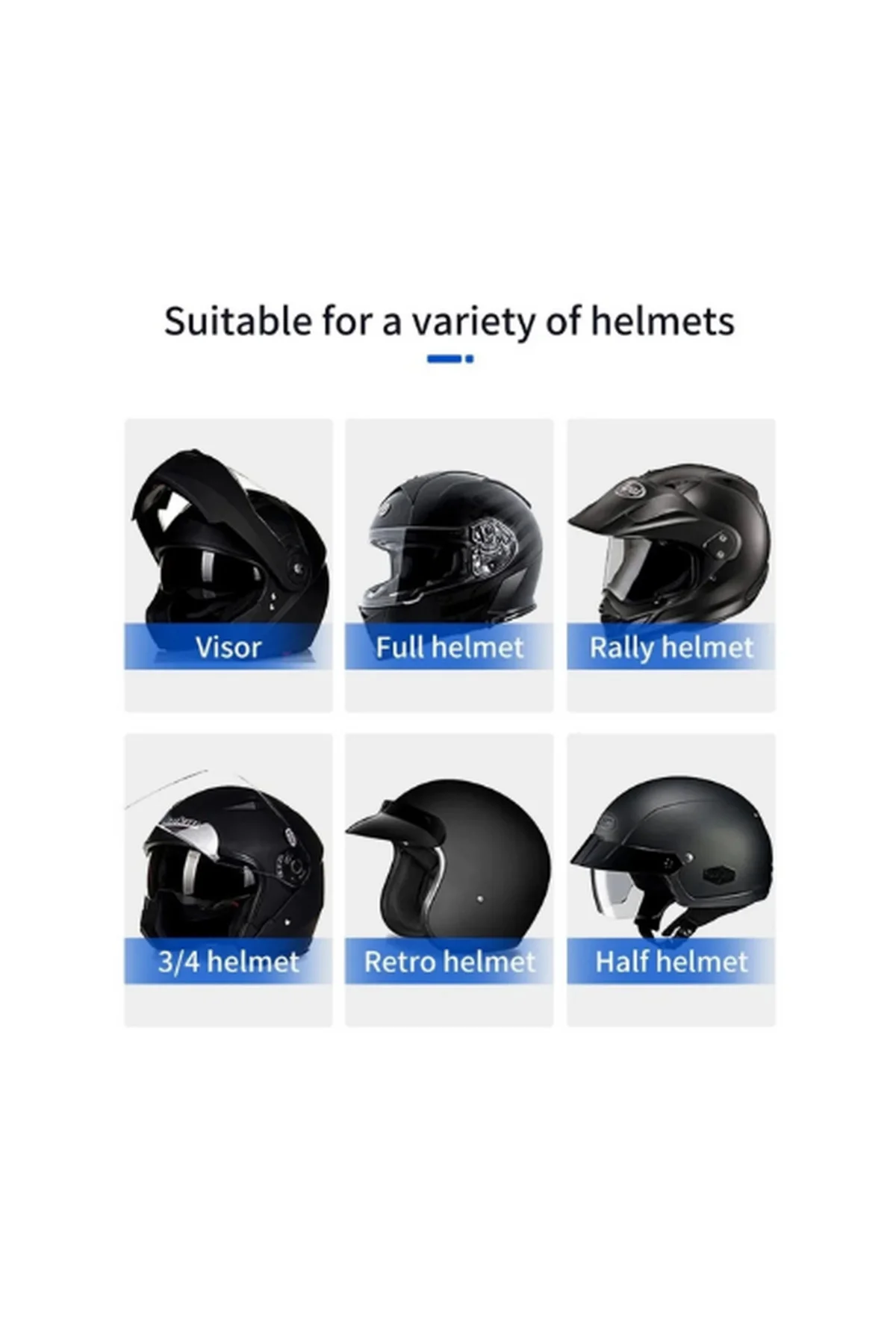 Vothoon Bt31 Kask Kulaklık Bluetooth 5.0 Motosiklet Interkom Su Geçirmez Kablosuz Kulaklık görsel 8