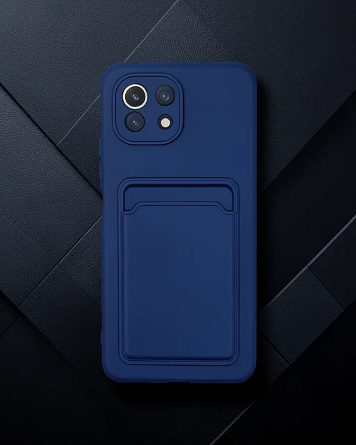 Xiaomi Mi 11 Kılıf Kelvin Kartvizitli Silikon - Lacivert