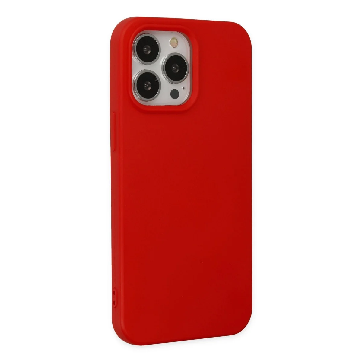 Apple İphone 14 Pro Kılıf Nano İçi Kadife Silikon - Kırmızı görsel 2