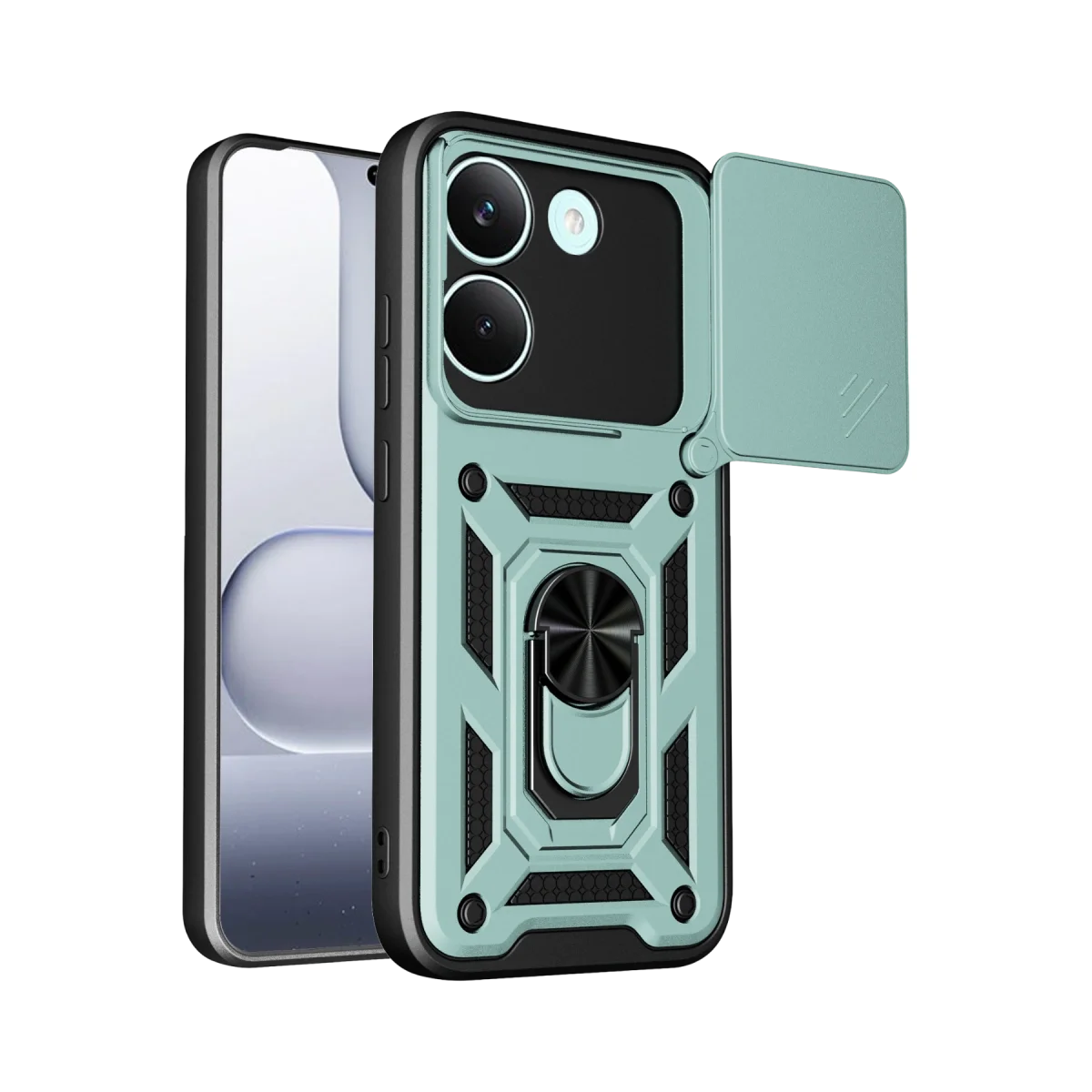 Xiao Poco X8 Pro Pars Lens Yüzüklü Silikon - Yeşil