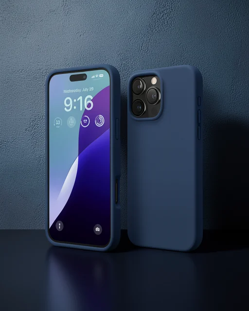 Apple İphone 16 Pro Kılıf First Silikon - Lacivert