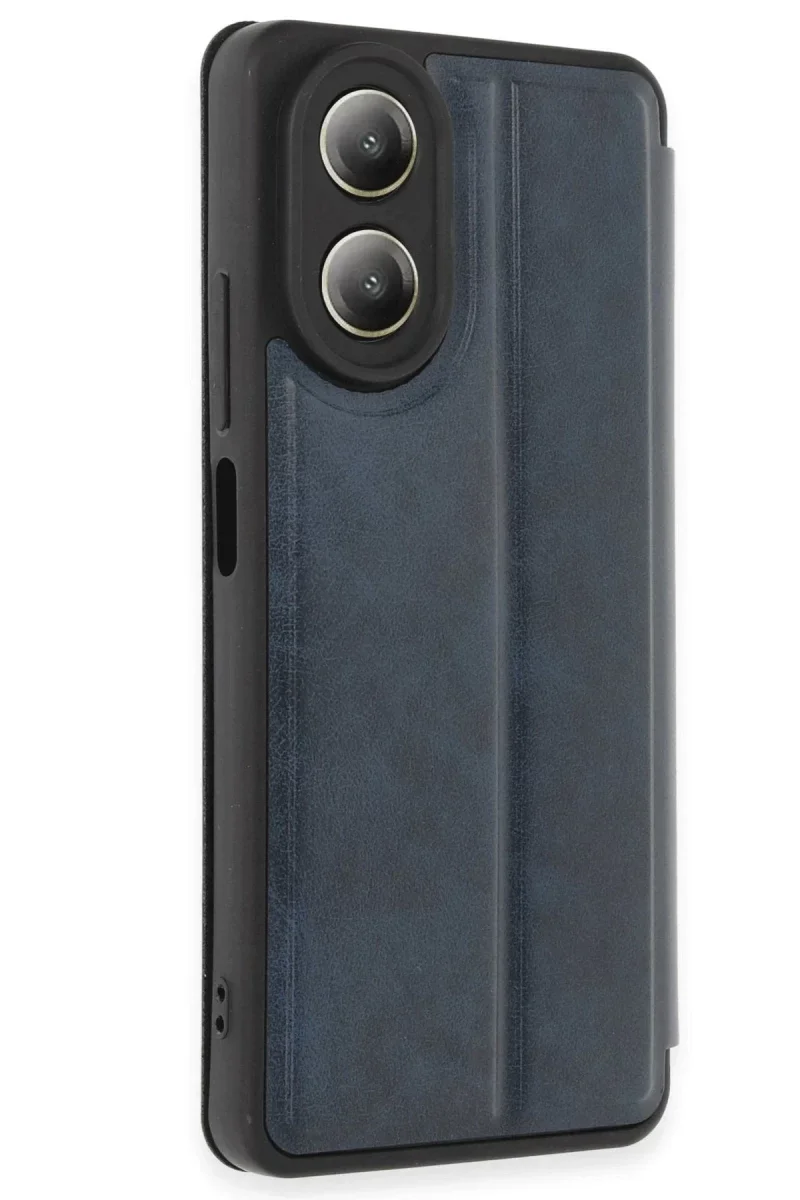 Oppo A38 Kılıf Flip Cover - Lacivert görsel 2