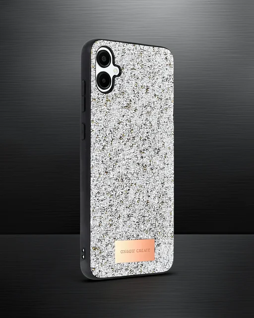 Onegif Samsung Galaxy A06 Bright Simli Kapak - Gümüş