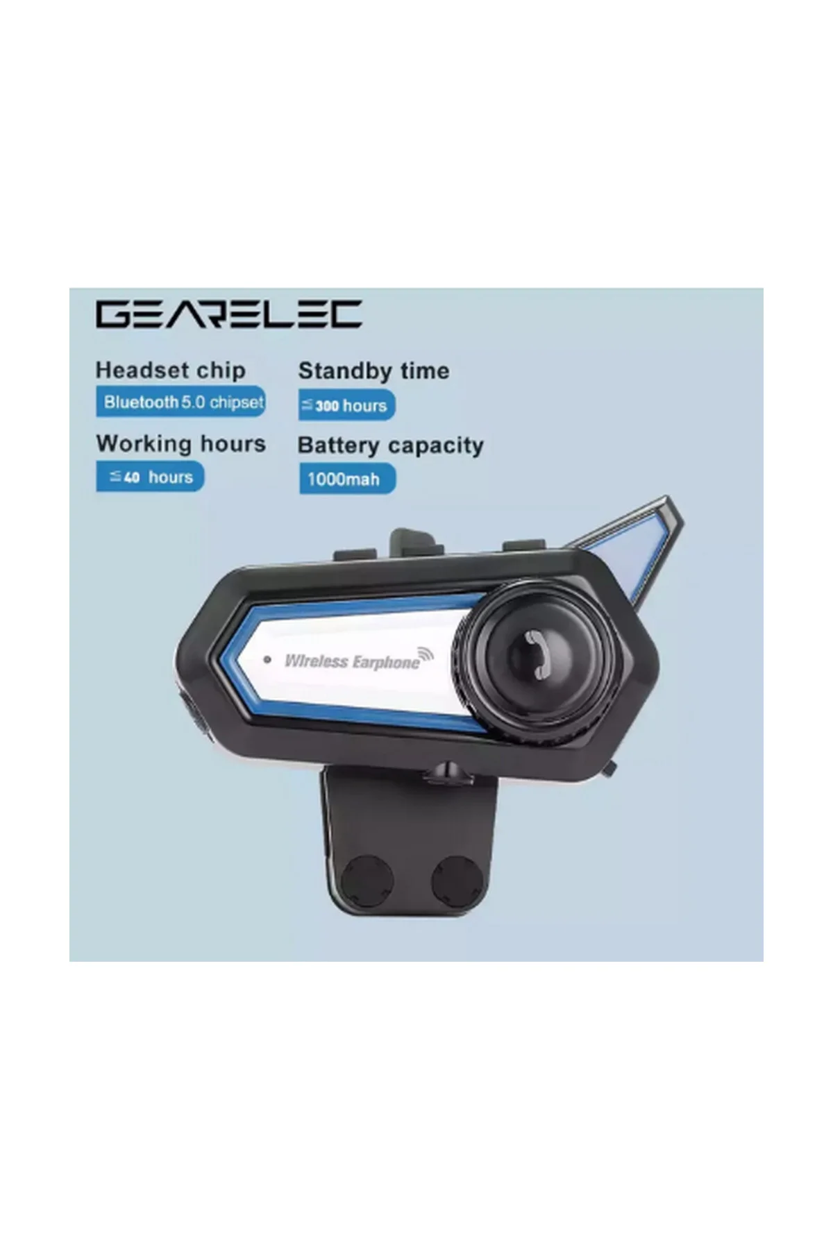 Vothoon Bt31 Kask Kulaklık Bluetooth 5.0 Motosiklet Interkom Su Geçirmez Kablosuz Kulaklık görsel 3