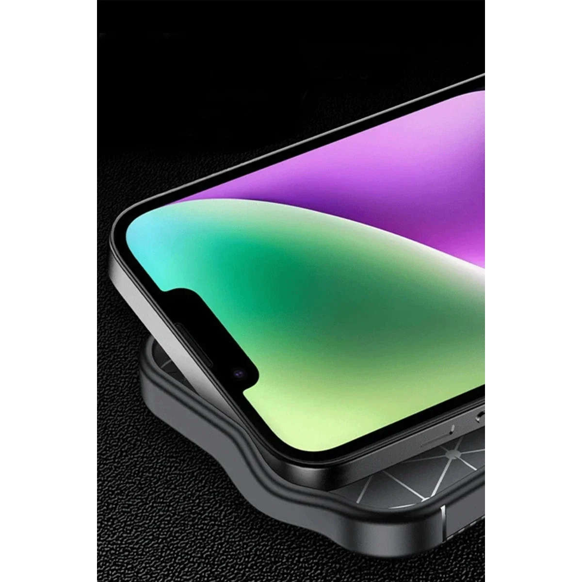 Apple iPhone 16E Kılıf Auto Focus Karbon Kapak - Kahverengi görsel 2