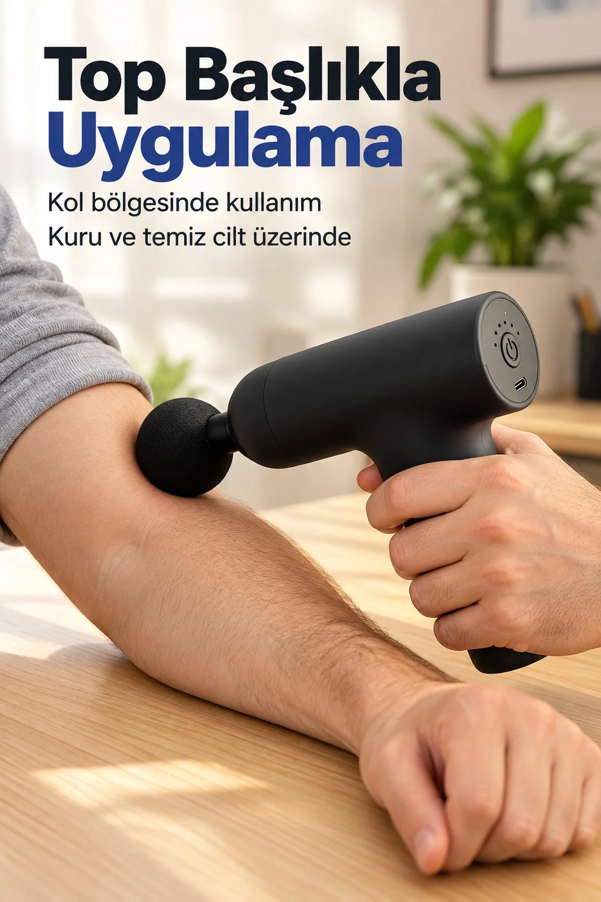 Şarjlı Masaj Aleti Altı Toplu Başlık ve Değiştirilebilir Uçlar