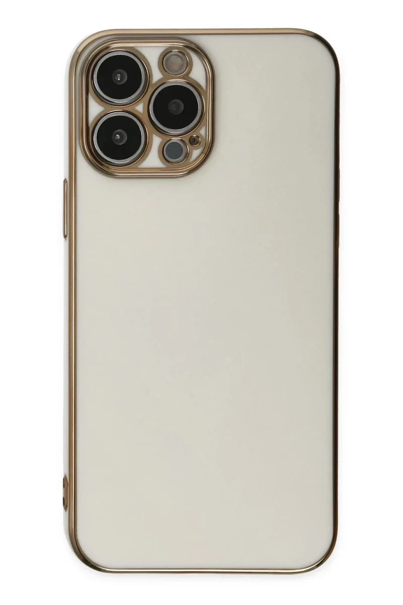Apple iPhone 15 Pro Max Kılıf Volet Silikon - Beyaz