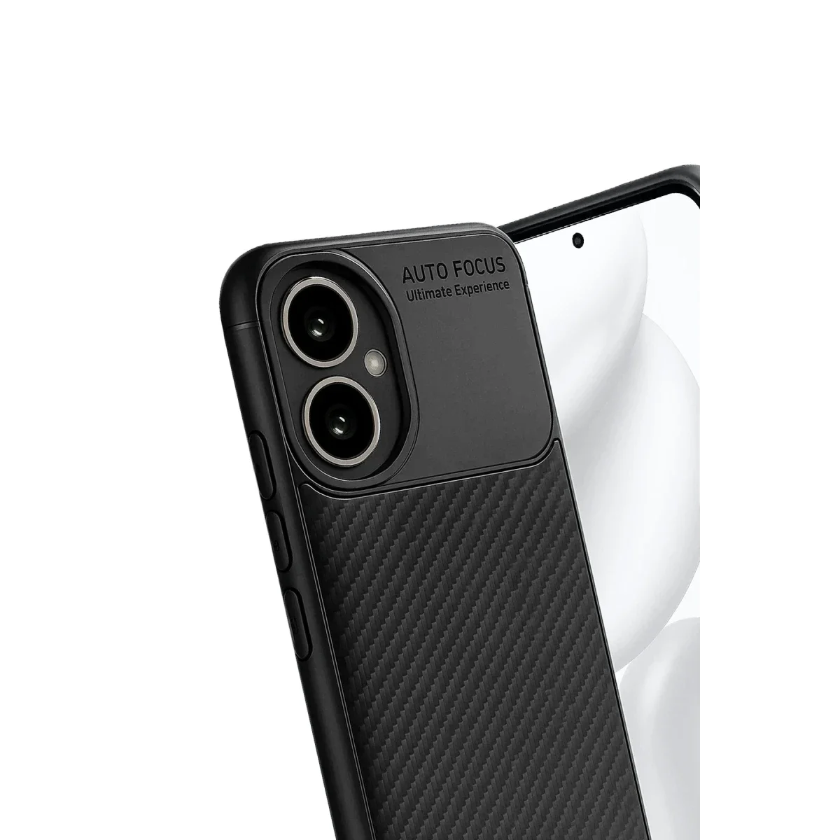 Honor 400 Kılıf Auto Focus Karbon Kapak - Siyah görsel 3