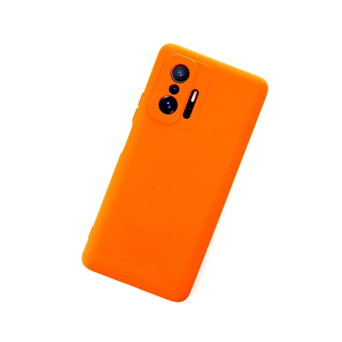 Xiaomi Mi 11t Pro Kılıf Nano İçi Kadife Silikon - Turuncu görsel 3
