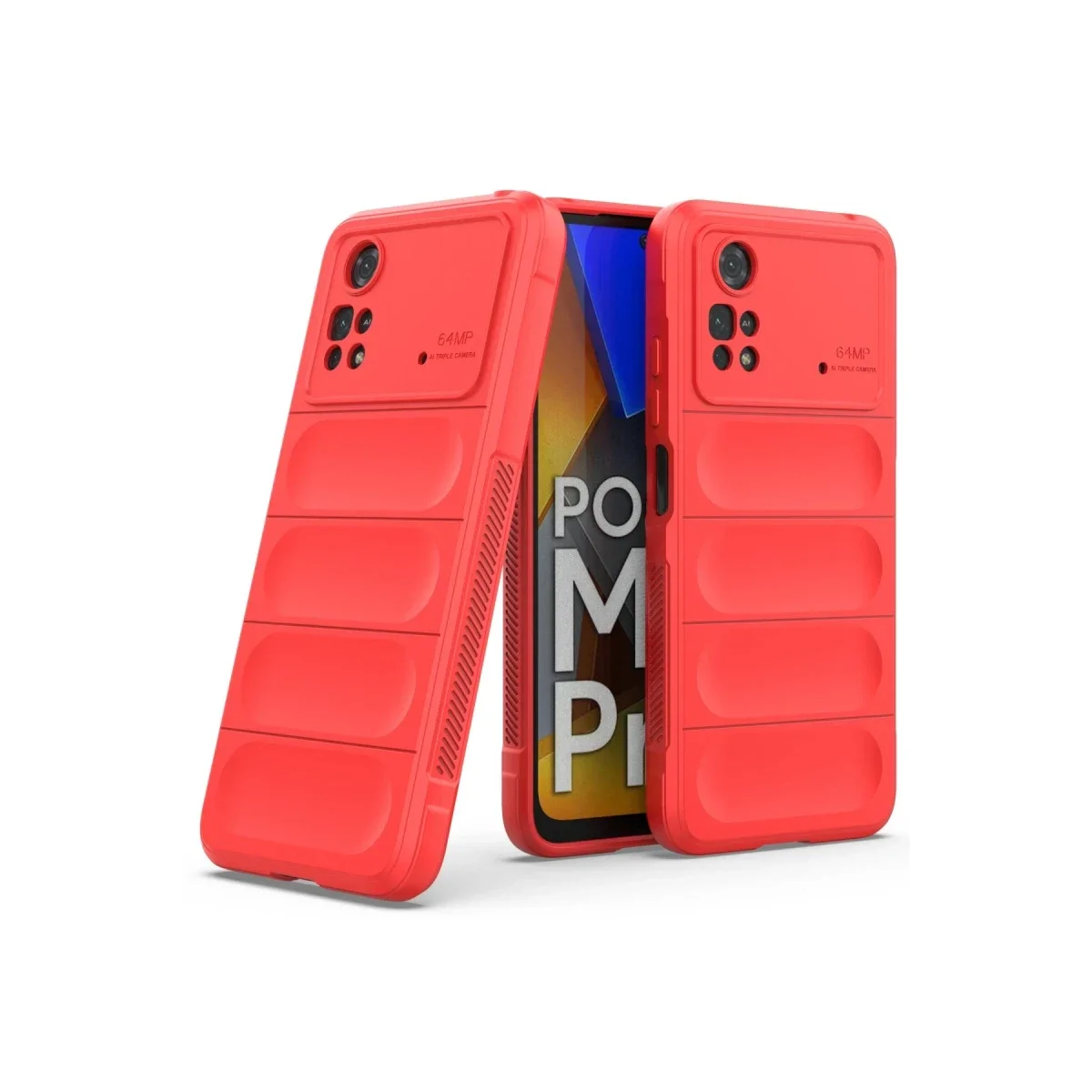 Xiaomi Poco M4 Pro 4G Kılıf Optimum Silikon - Kırmızı görsel 2