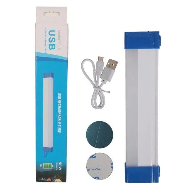 T515 17cm 20W Çubuk Portatif LED Işıldak Şarjlı Tüp Lamba 800mAh görsel 5