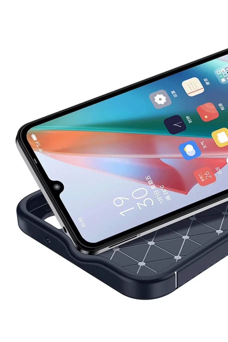 Oppo A38 Kılıf Auto Focus Karbon Kapak - Lacivert görsel 2