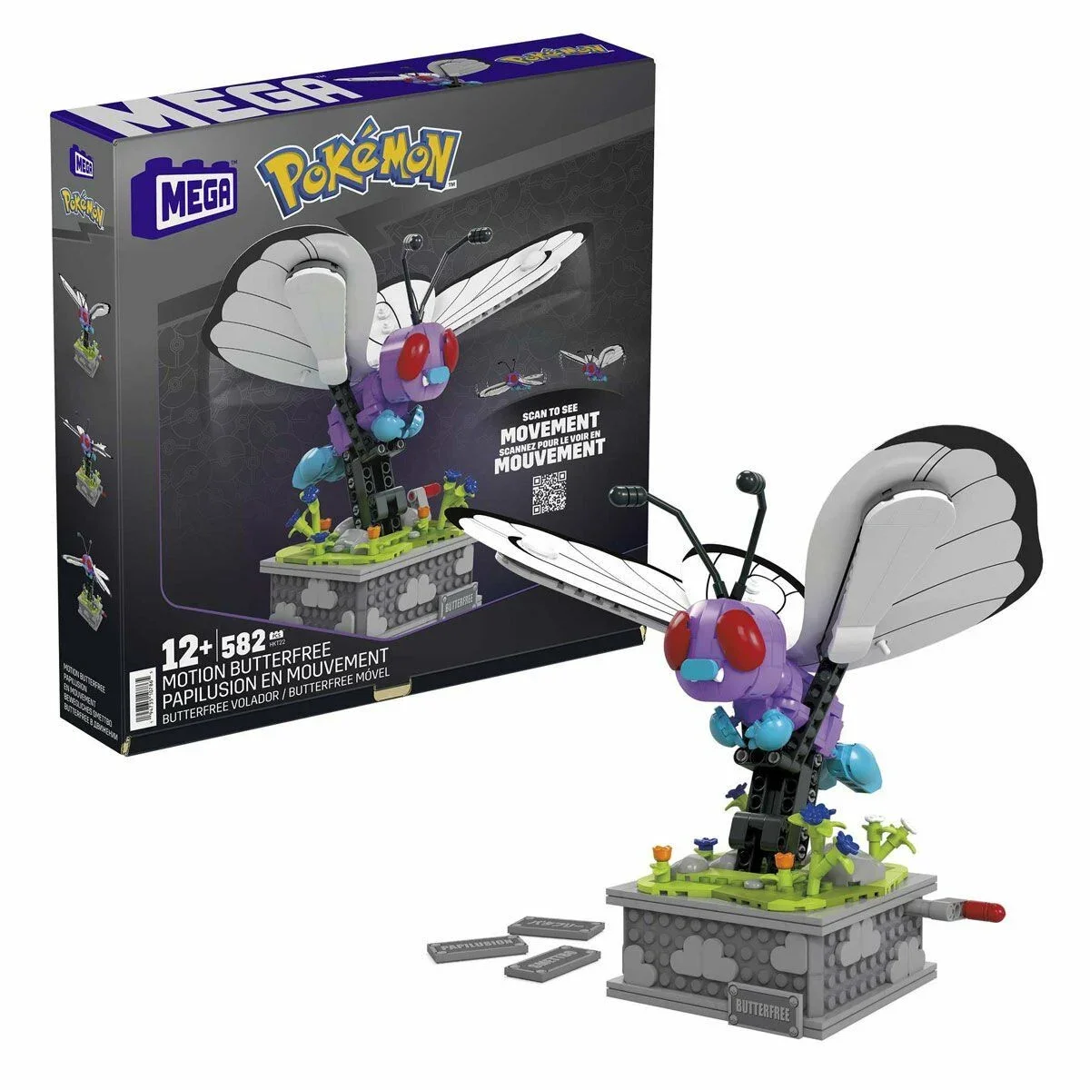 HKT22 MEGA™ Pokémon™ Motion Butterfree 582 parça +12 yaş görsel 2