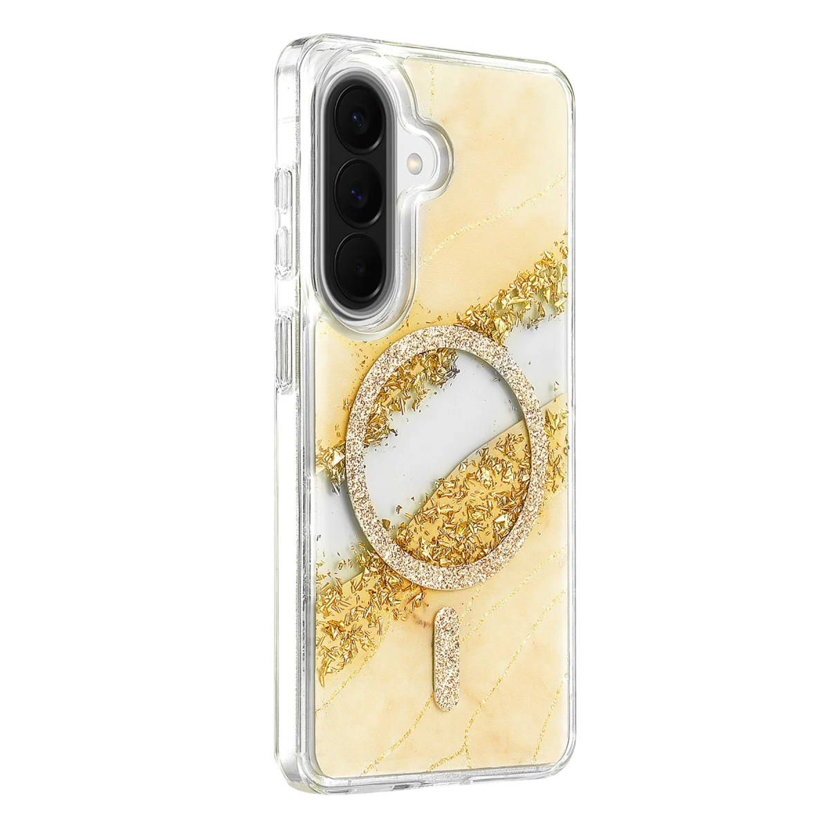 Onegif Samsung Galaxy A56 Lotus Simli Magsafe Kapak - Gümüş görsel 2