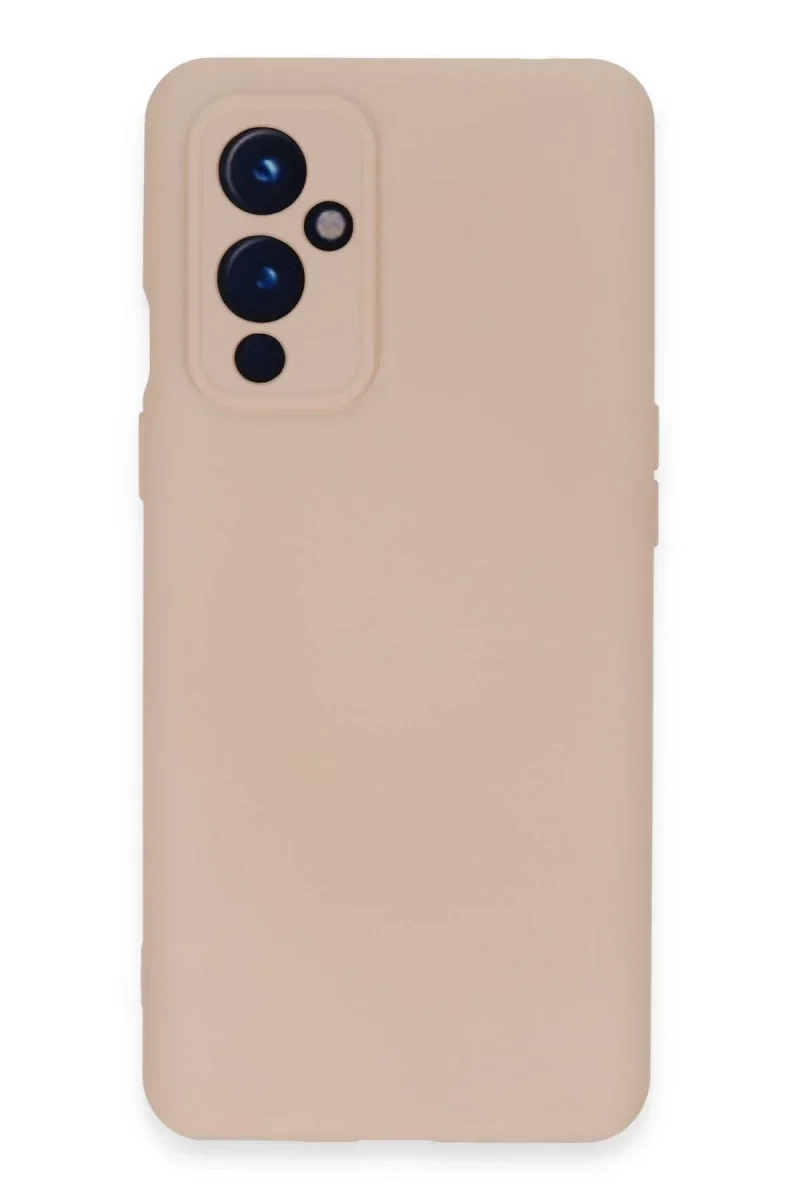 One Plus 9 Kılıf Nano içi Kadife Silikon - Pudra