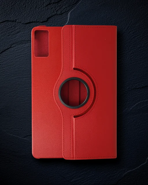 Xiaomi Redmi Pad Se Kılıf 360 Tablet Deri Kılıf - Kırmızı