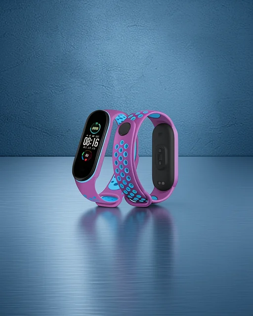 Xiaomi Mi Band 4 Spor Delikli Kordon - Mor-mavi