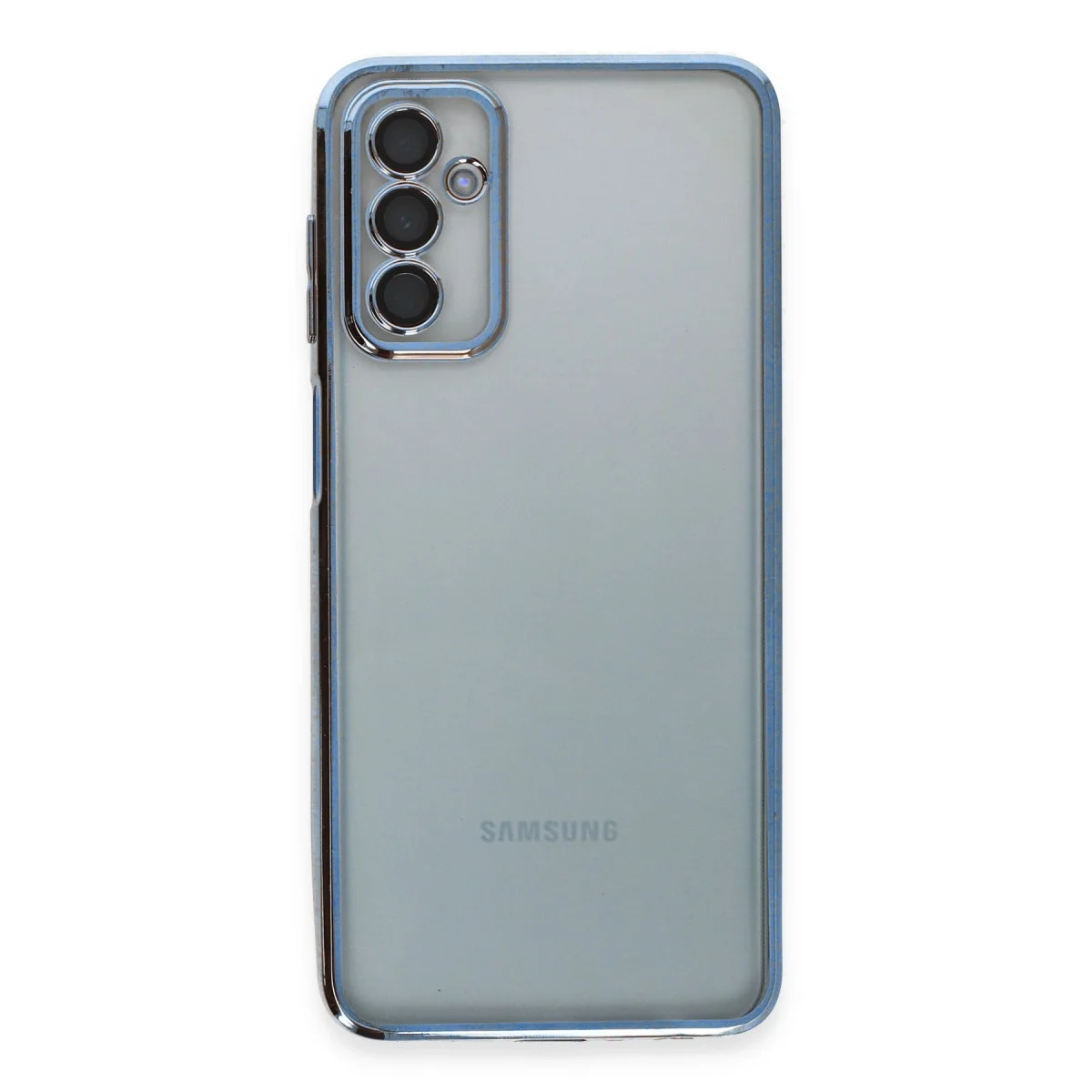Samsung Galaxy M23 Kılıf Razer Lensli Silikon - Açık Mavi görsel 2