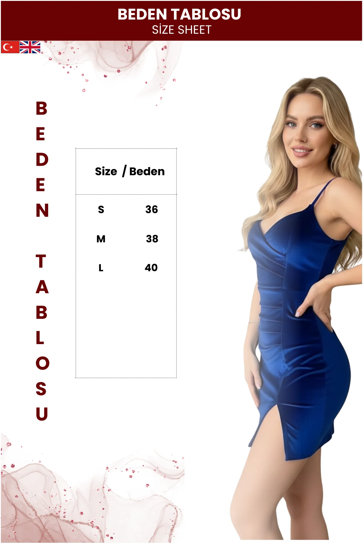 Kadın Yırtmaç Detaylı Kısa Kadife Elbise görsel 6