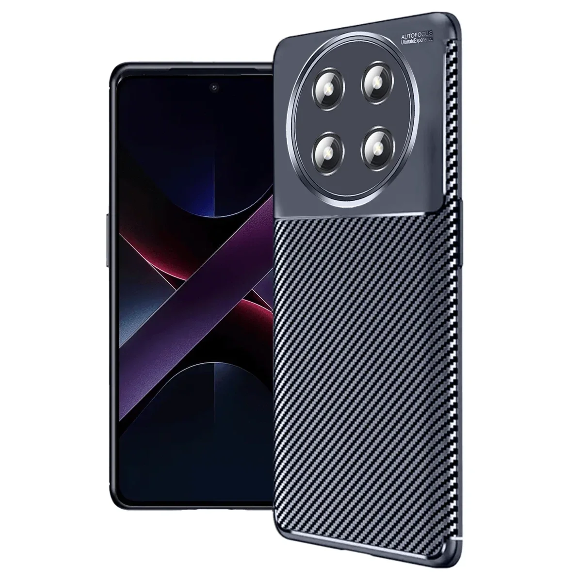Honor Magic 7 Lite Kılıf Auto Focus Karbon Kapak - Lacivert