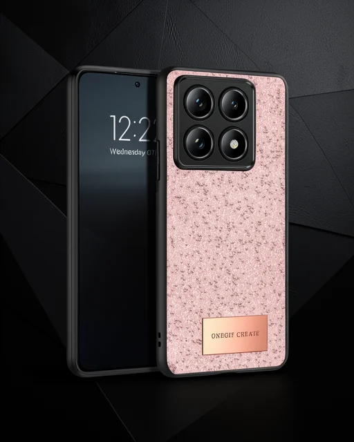 Onegif Xiaomi Mi 14t Pro Bright Simli Kapak - Pembe