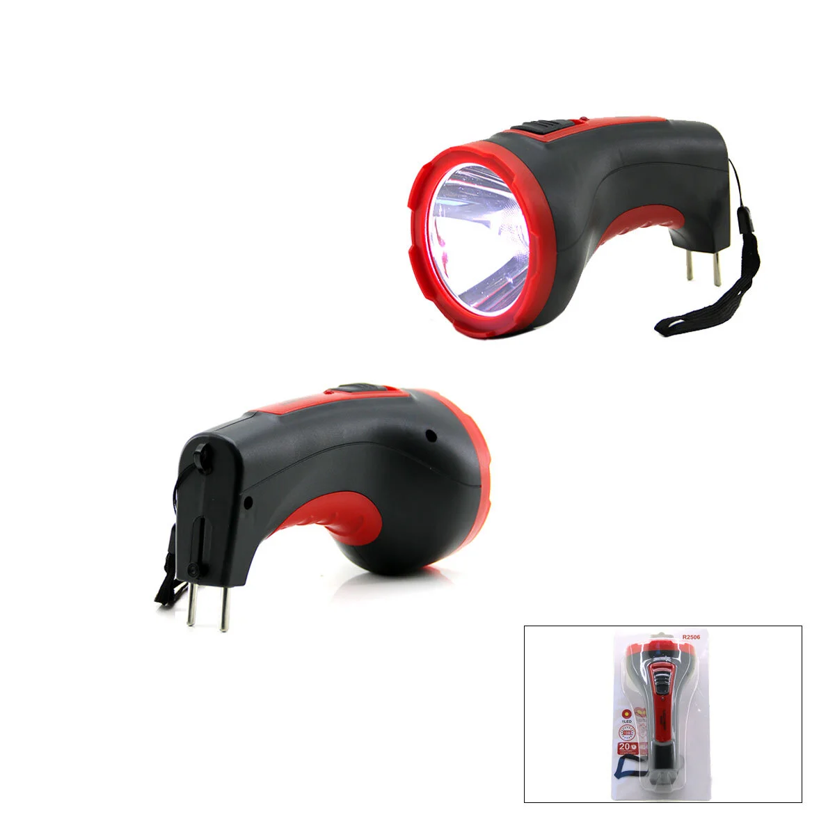 10W Tek Led Bombeli Gövde Fiş Şarjlı El Feneri Uzun Mesafeli Kambur görsel 2