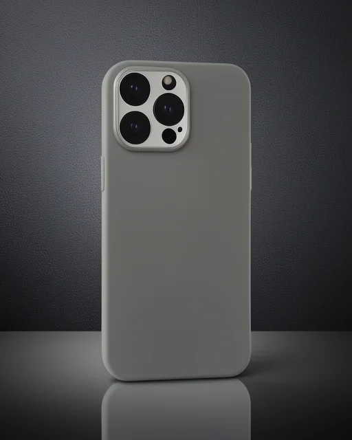 Apple İphone 15 Pro Max Kılıf Puma Silikon - Titan Gri