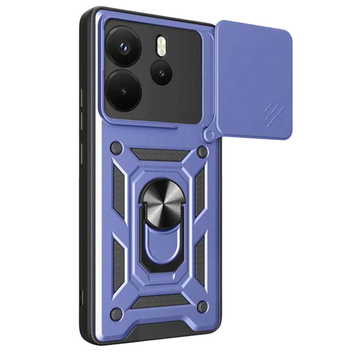 Xiaomi Redmi Note 14 4G Pars Lens Yüzüklü Silikon - Lacivert görsel 4