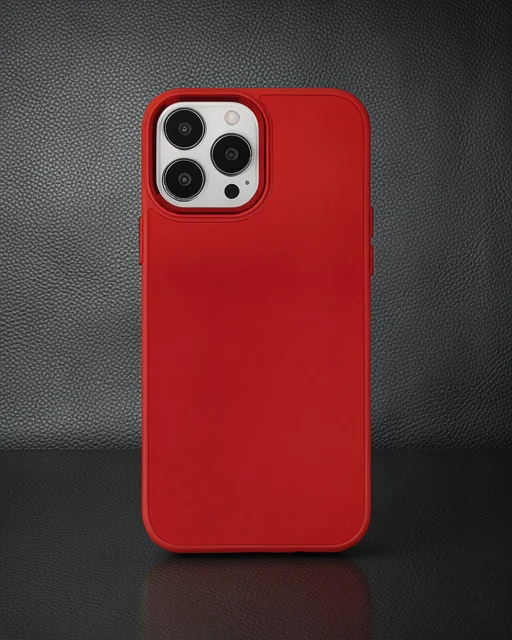 Apple İphone 13 Pro Kılıf Asya Deri Silikon - Kırmızı