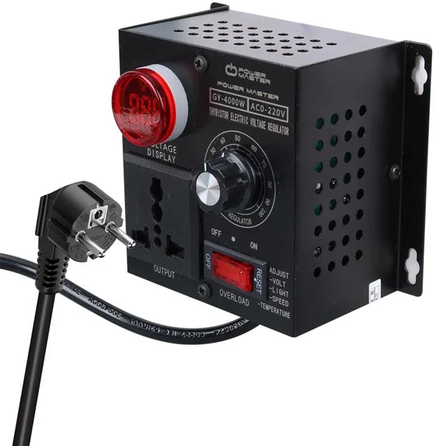 PM-21013 10-100V AC 4000 Watt 15A Hız Işık Kontrolü Motor Sürücü Voltaj Regülatör görsel 2