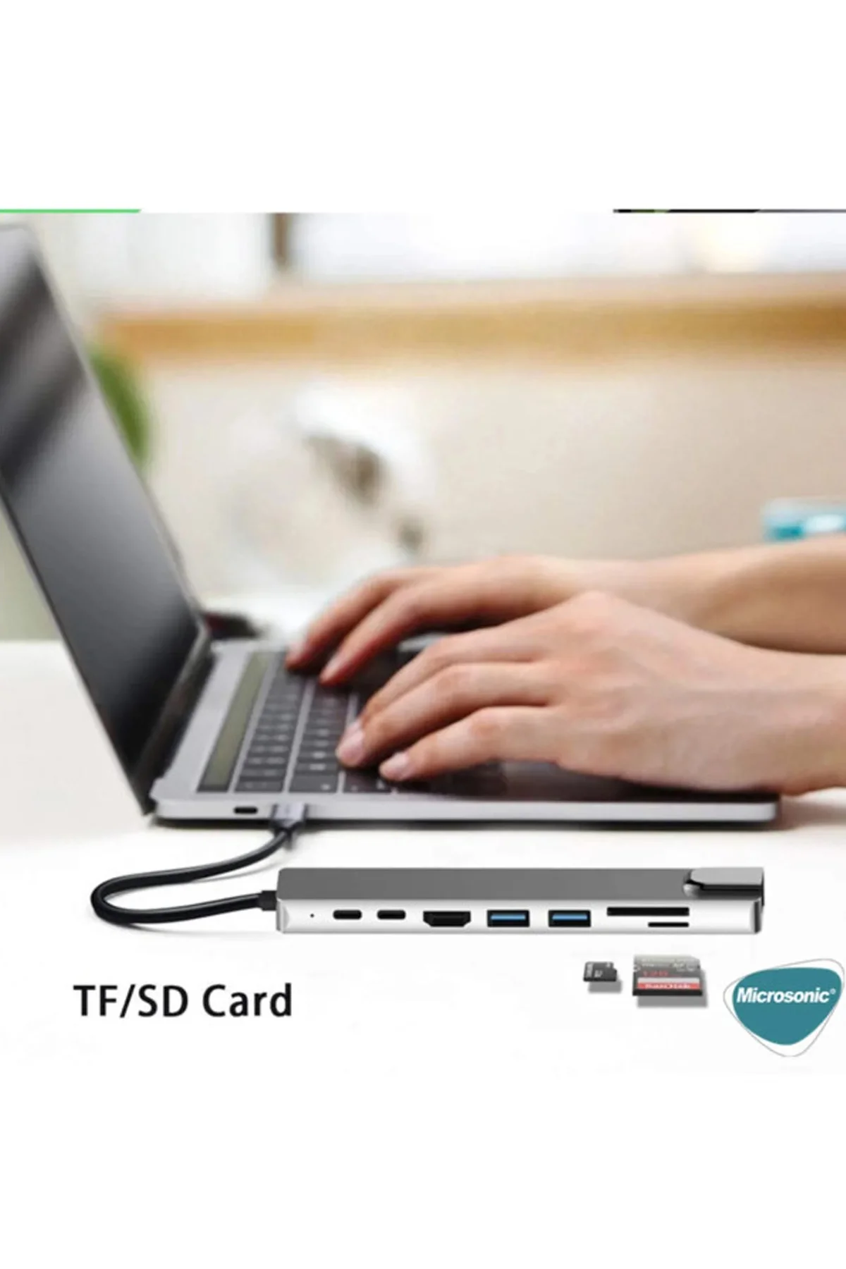 Vothoon Type-c To Hdtv Multifunction Adapter 8 Port Kablo görsel 3