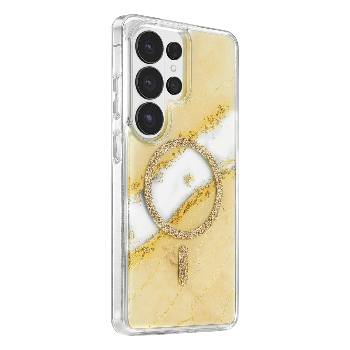 Onegif Samsung Galaxy S26 Ultra Lotus Simli Magsafe Kapak - Gümüş görsel 2