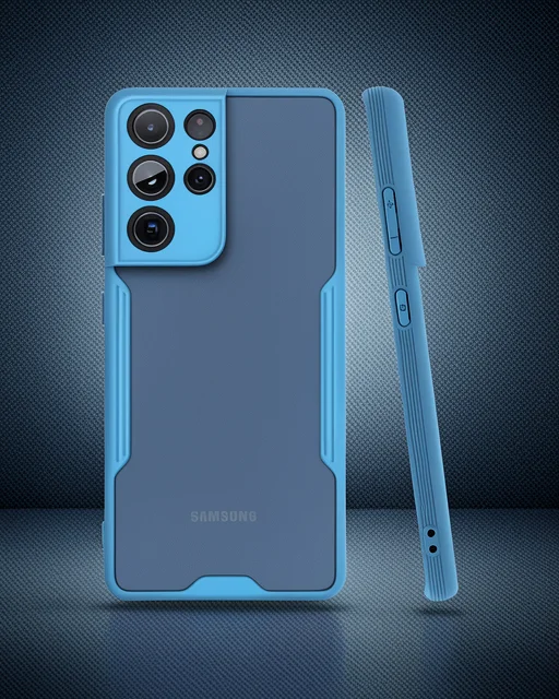 Samsung Galaxy S21 Ultra Kılıf Platin Silikon - Mavi