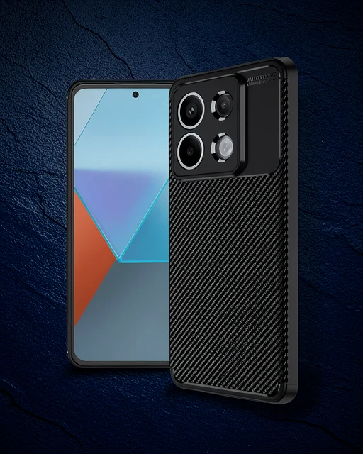 Xiaomi Redmi Note 13 Pro 4g Kılıf Auto Focus Karbon Kapak - Siyah