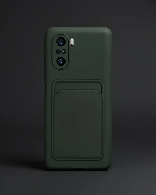 Xiaomi Mi 11i Kılıf Kelvin Kartvizitli Silikon - Koyu Yeşil