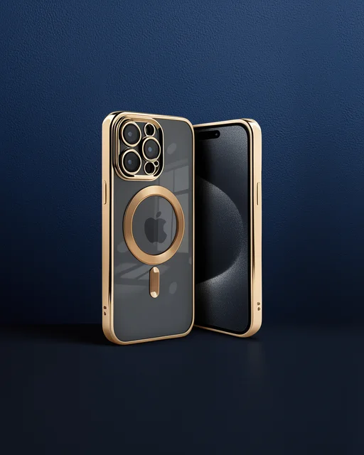 Apple İphone 15 Pro Kılıf Kross Magneticsafe Kapak - Gold