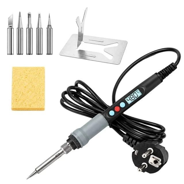 PM-37867 90W Dijital Ayarlanabilir Isılı Lehim Makinesi Kalem Havya görsel 5