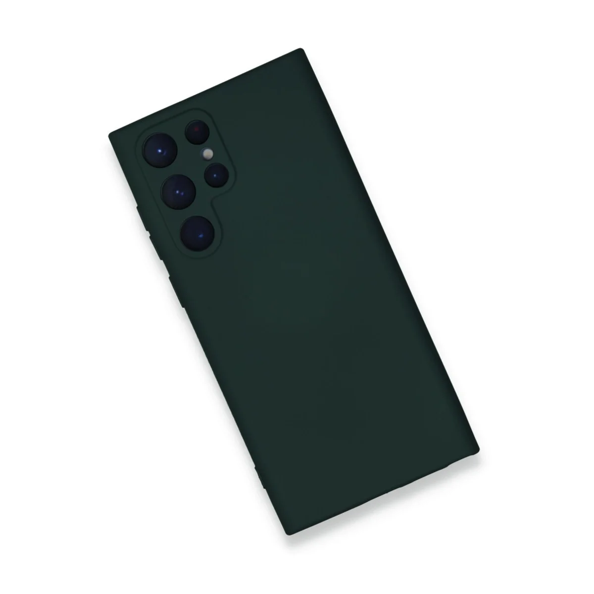 Samsung Galaxy S23 Ultra Kılıf Nano İçi Kadife Silikon - Koyu Yeşil görsel 3