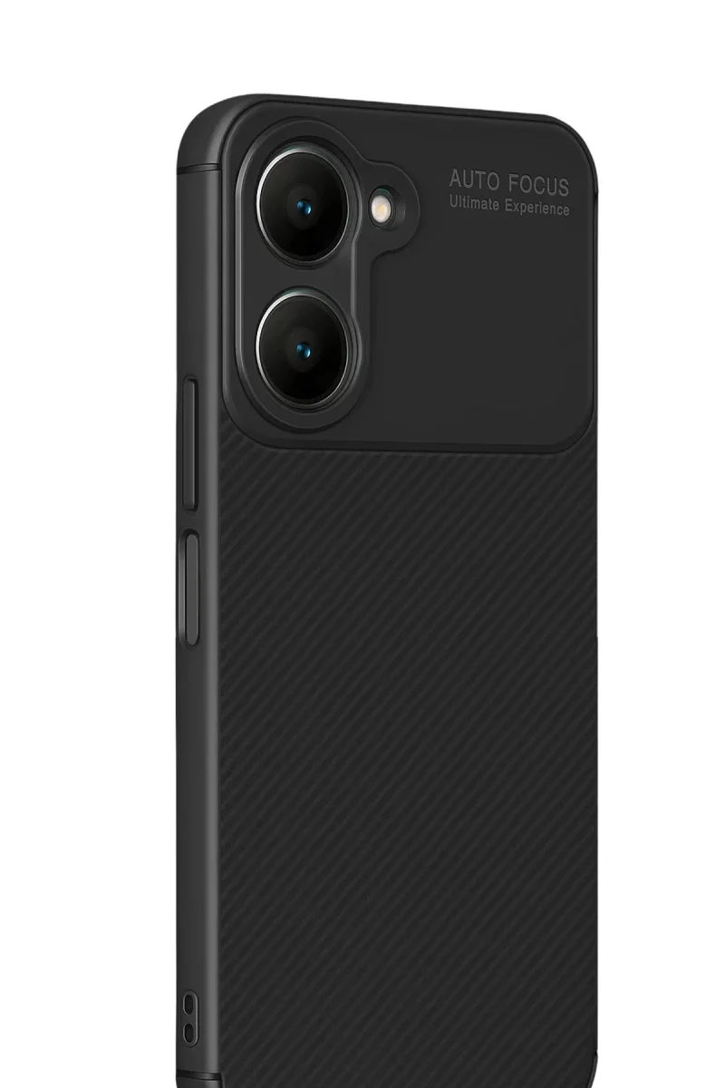 Vivo Y18 Kılıf Auto Focus Karbon Kapak - Siyah görsel 2