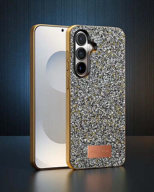 Onegif Samsung Galaxy S25 Plus Bright Simli Kapak - Gold