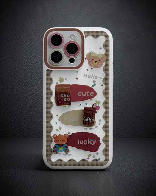Apple İphone 14 Pro Kılıf Sweet Desenli Silikon Kapak - Şeffaf